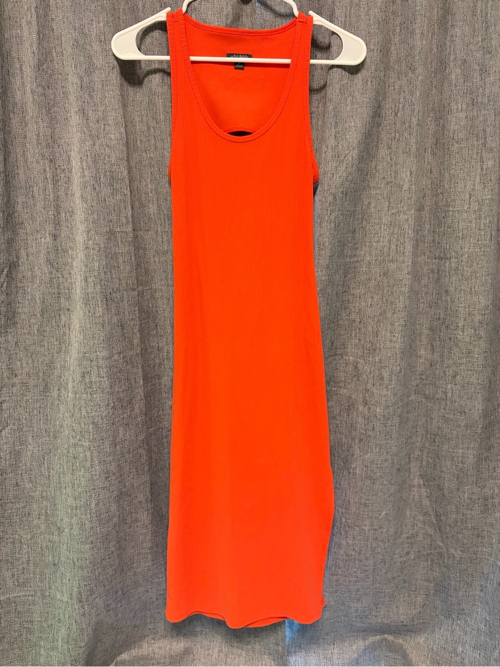 wild fable Bright Orange Ribbed Maxi Tank Dress